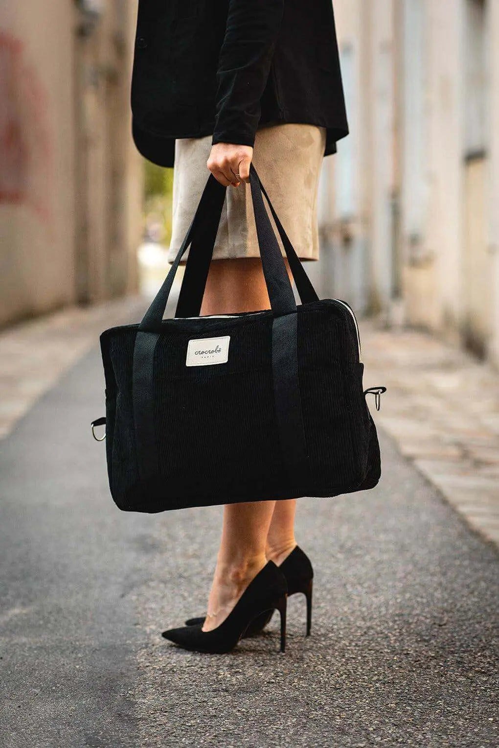Sac à langer bébé léopard beige Noah Crocrobō Paris