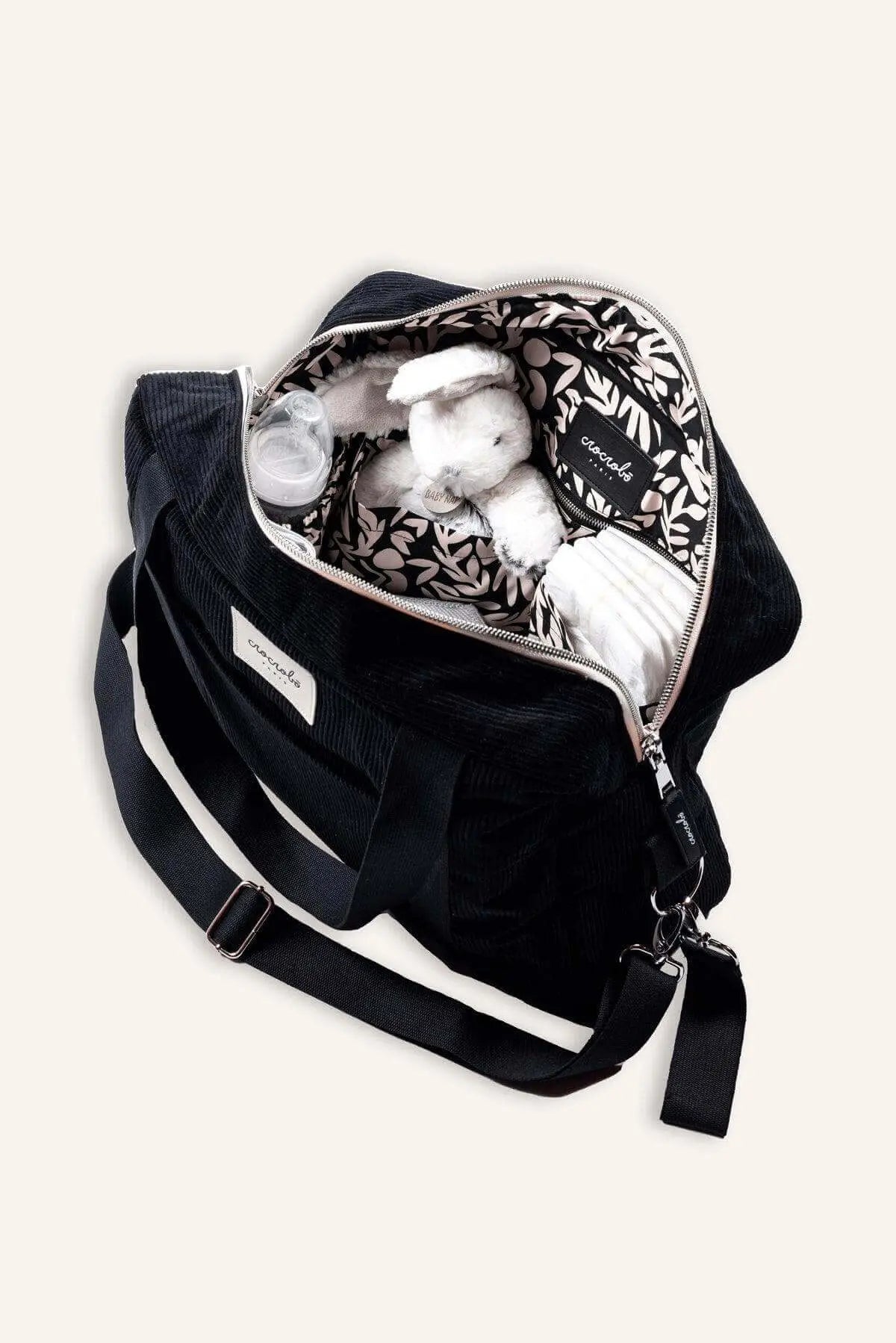 Sac à langer bébé léopard beige Noah Crocrobō Paris