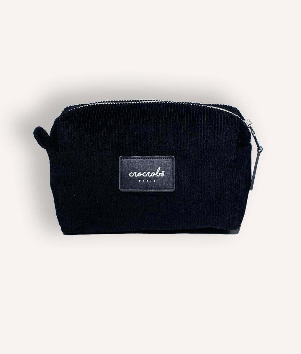 Trousse de toilette Camille - Velours noir - Crocrobo Paris