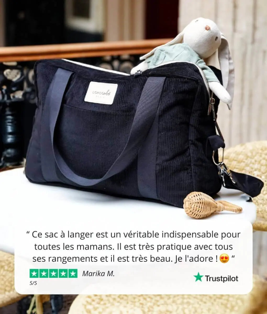 Sac à langer bébé léopard beige Noah Crocrobō Paris